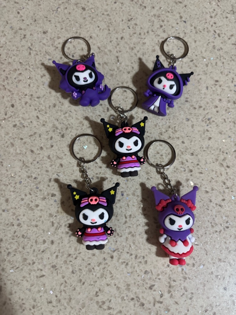 X5 Kuromi -inspired Keychain Bundle